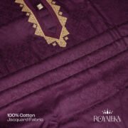 Jacquard Cotton Embroidery Panjabi (Royal Purple) - Image 3