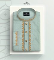 Jacquard Cotton Embroidery Panjabi (Light Green)