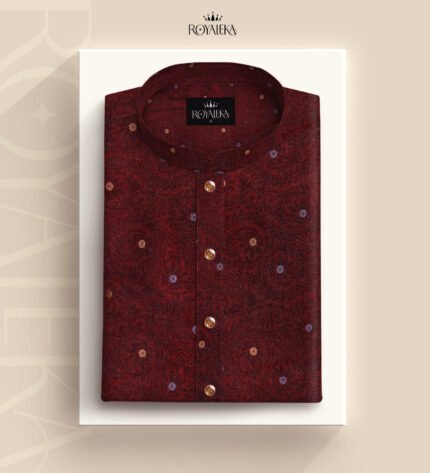 Royaleka Printed Panjabi (Red)