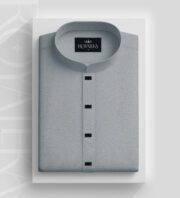 Premium Microstitch Solid Panjabi (Ash color)