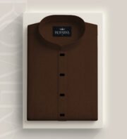 Premium Microstitch Solid Panjabi (Coffee)