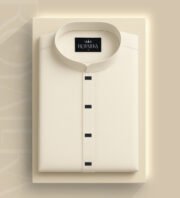 Premium Microstitch Solid Panjabi (Cream)