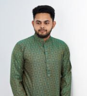Royaleka Printed Panjabi (Green Pattern) - Image 2