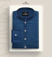 Premium 100% Cotton Panjabi (Teal Blue)