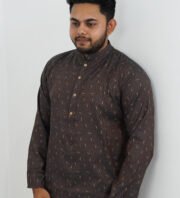 Royaleka Printed Panjabi (Coffee) - Image 2