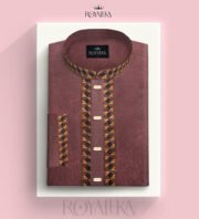 Premium Wool Cotton Panjabi (Coffee)