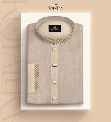 Premium Wool Cotton Panjabi (Cream)