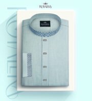 Premium Wool Cotton Panjabi (Sky Blue)