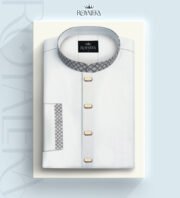 Premium Wool Cotton Panjabi (White)